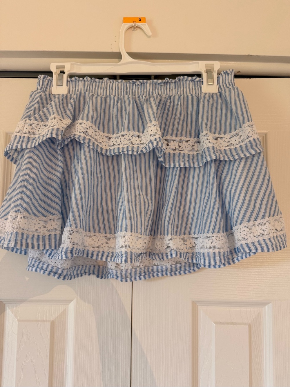Wild Fable Blue & White Striped Lace Skirt